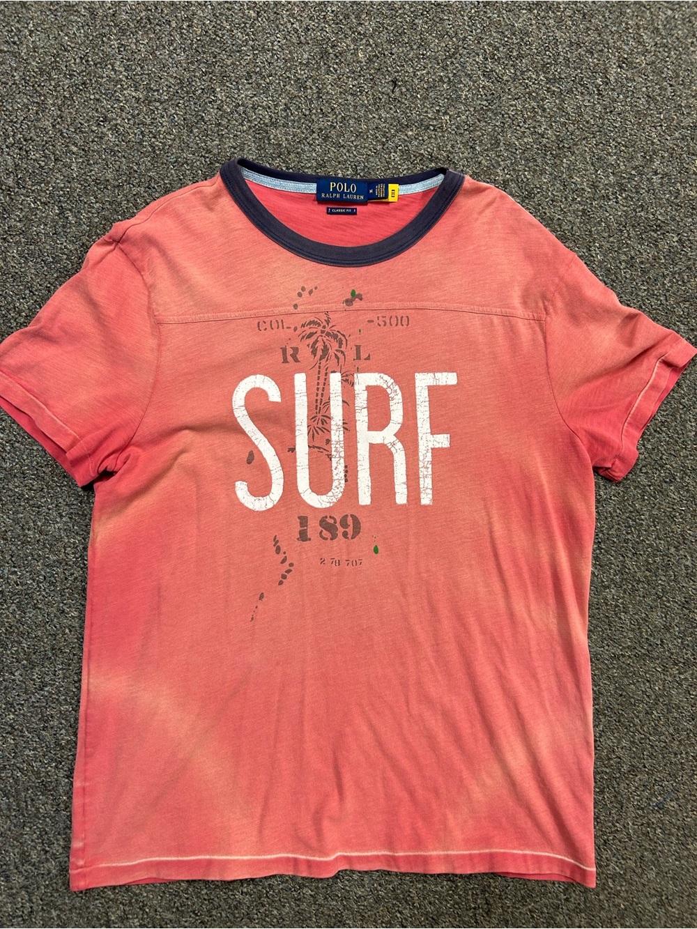 NWOT Medium Polo Ralph Lauren Men's Faded Surf Graphic Print Crew-Neck Tee
